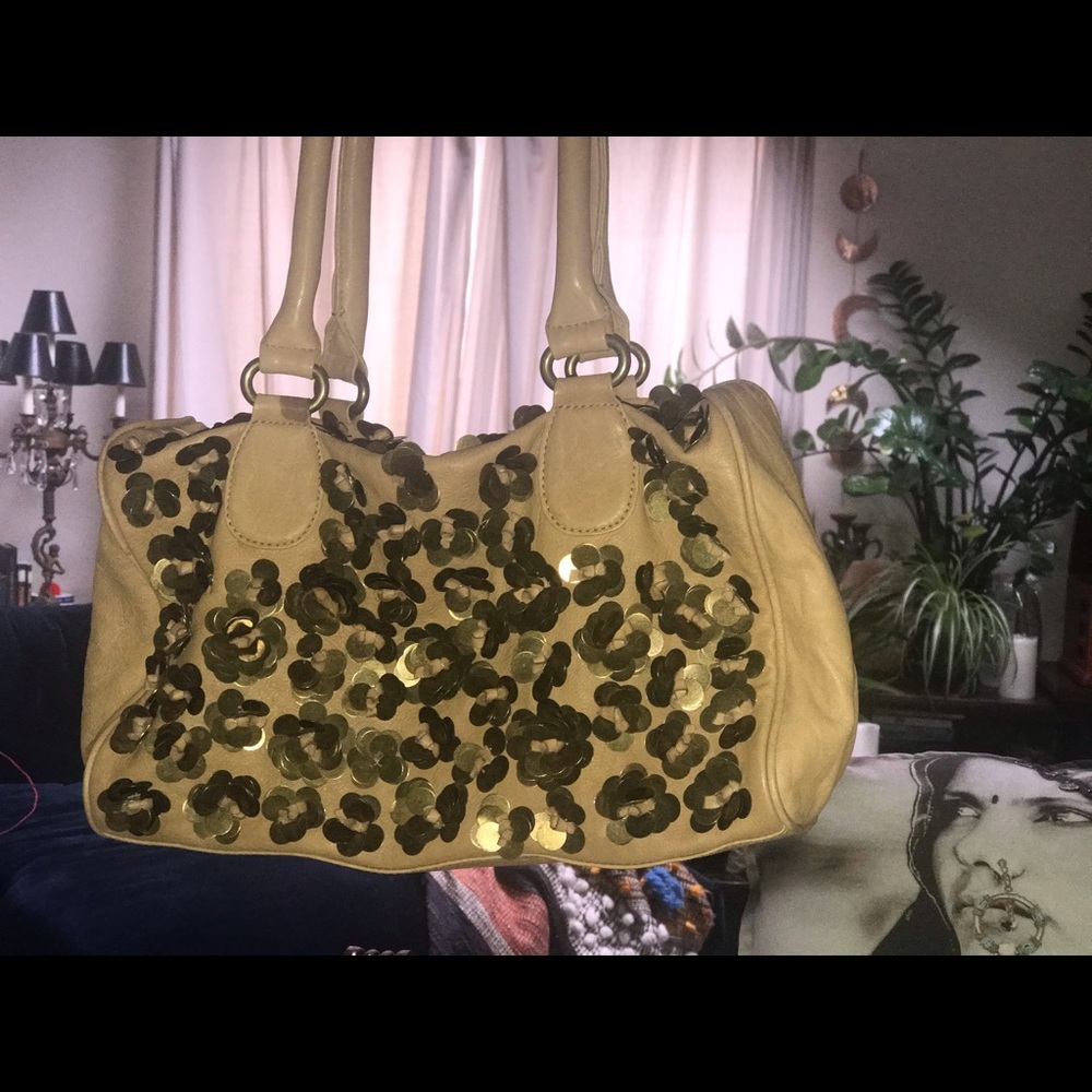 Anthropologie  brass bag